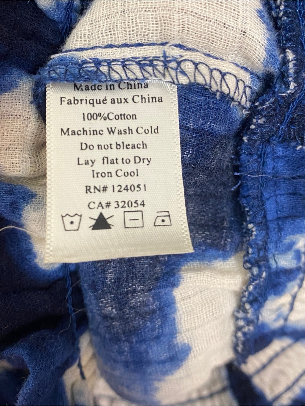 Anthropologie Porridge Blue tie-dye blouse Sz M - Picture 7 of 10